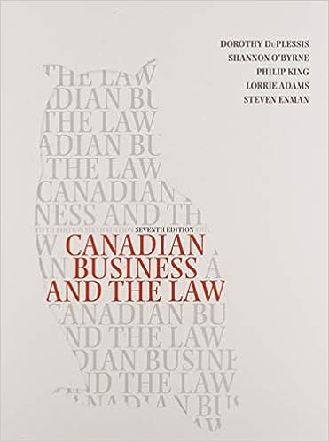 Canadian Business and the Law (7th Edition) - Orginal Pdf